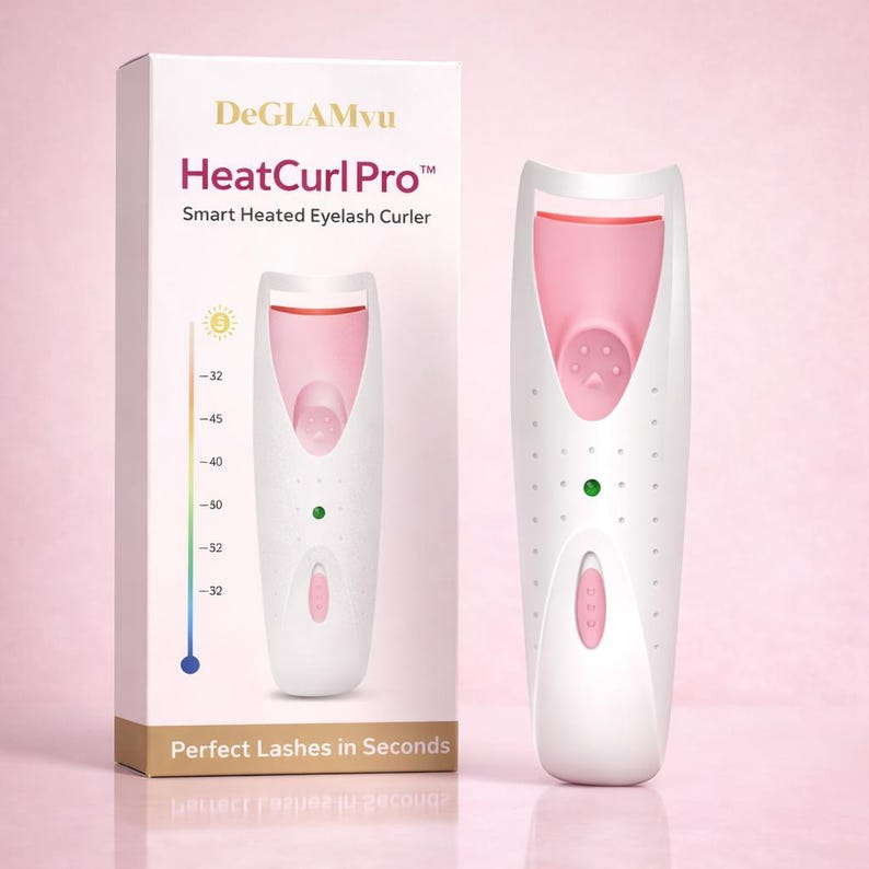 DeGLAMvu HeatCurl Pro™ Heated Eyelash Curler – USB Rechargeable