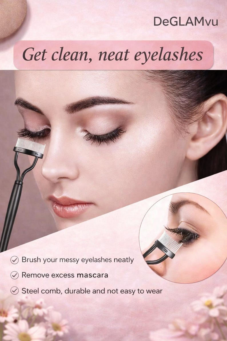 DeGLAMvu Lash & Brow Tool Kit | Eyelash Separator, Eyebrow Brush, Lash Comb and Applicator Set | Makeup Grooming Kit - Image 3