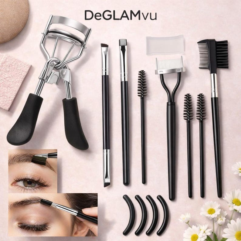 DeGLAMvu Lash & Brow Tool Kit | Eyelash Separator, Eyebrow Brush, Lash Comb and Applicator Set | Makeup Grooming Kit - Image 2