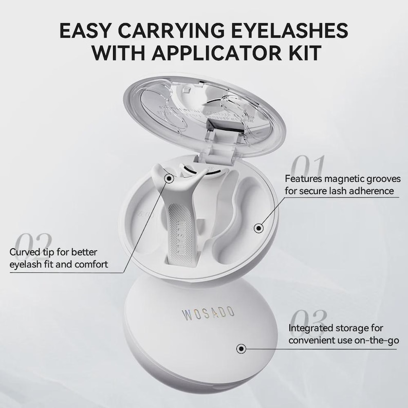 Wosado Korean Style Magnetic Eyelashes: Natural, Glue-Free Lashes